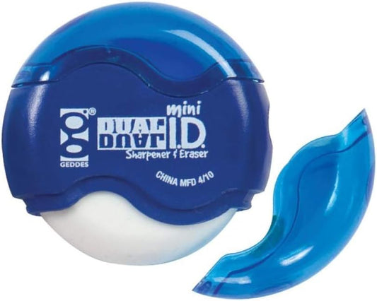 Raymond Geddes Mini Dual ID Pencil Sharpener and Eraser (Pack of 24)