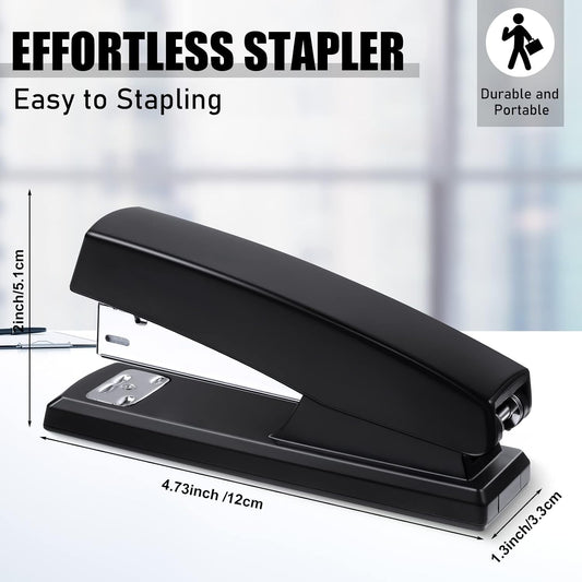 Marspark 10 Pcs Staplers Bulk Staples for Desk 25 Sheet, Black