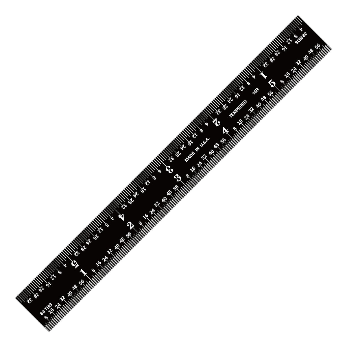 PEC Tools Stainless Steel Ruler Set (6"+12"), High-Contrast Machinist Ruler with Markings 1/32", 1/64", 1/50" and 1/100", Made in USA