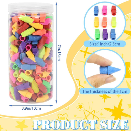 PRALB- 400 Pack Pencil Top Erasers, Latex-Free, Caps for Pencils