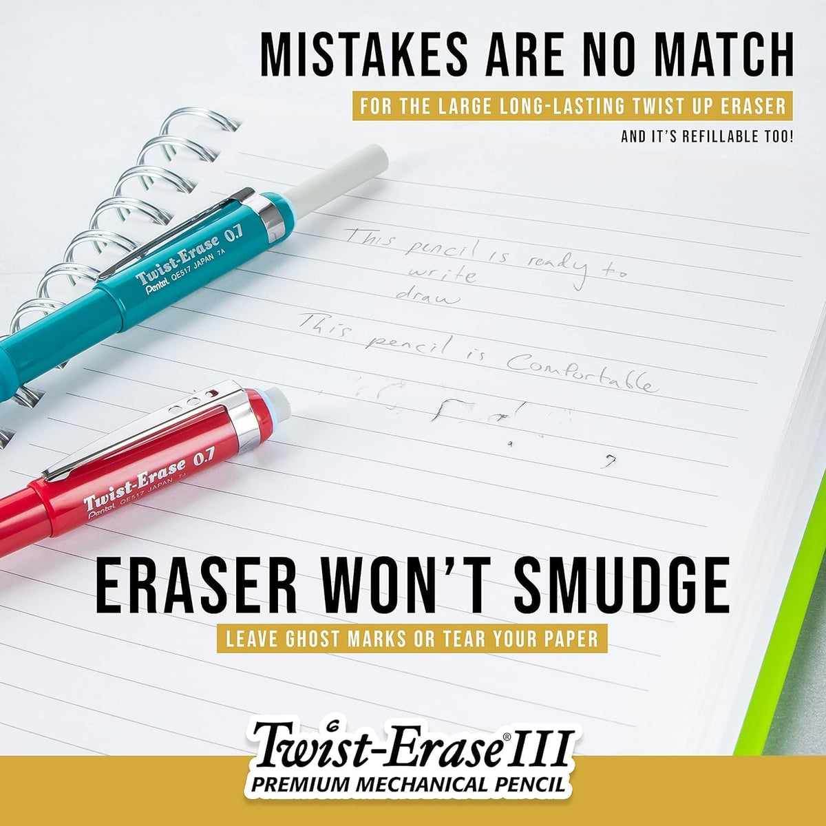 Pentel Twist Erase Refill Erasers, Pack of 18