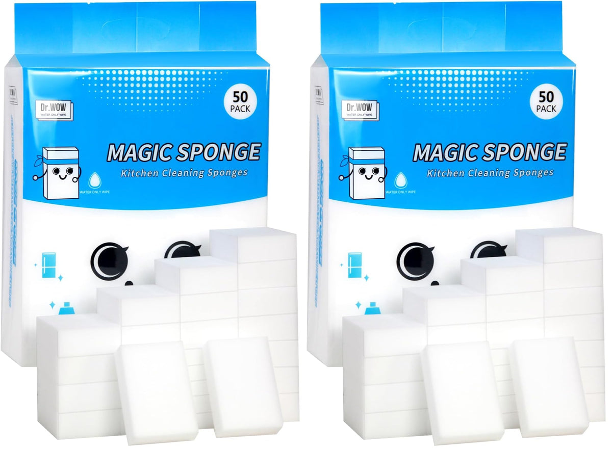 Extra-Thick Melamine Sponge Erasers, 50 Count, 3.94 x 2.76 x 1.18 in