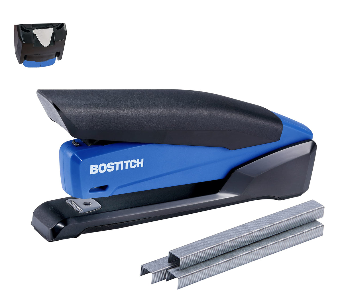 Bostitch Executive 3 in 1 Stapler, 20 Sheet, Staple Remover, Navy Blue