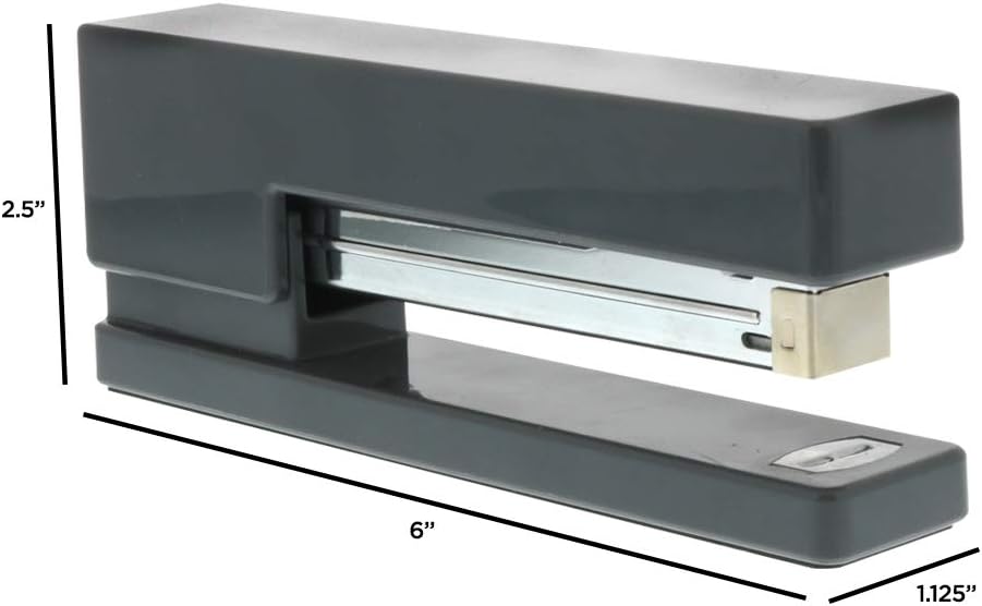 JAM PAPER Modern Desk Stapler - Gray - Sold Individually