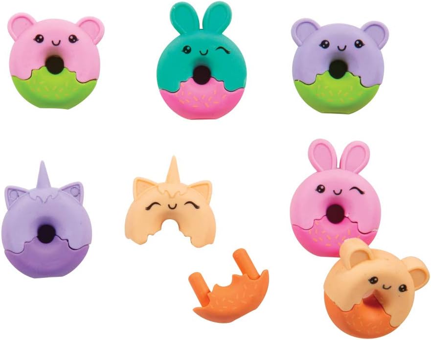 Raymond Geddes Donut Pencil Top Erasers (Pack of 48)