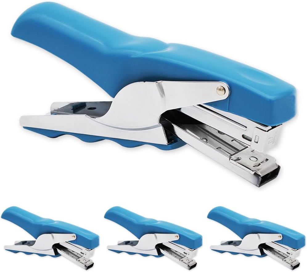 Stapler with 1000 Staples-Plier Stapler Save 60% Power,Good for Stapling at Home School or Warehouse (Black Plier Stapler)