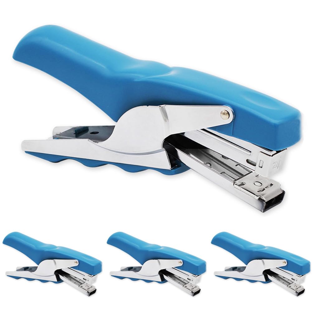 Stapler with 1000 Staples-Plier Stapler Save 60% Power,Good for Stapling at Home School or Warehouse (Black Plier Stapler)