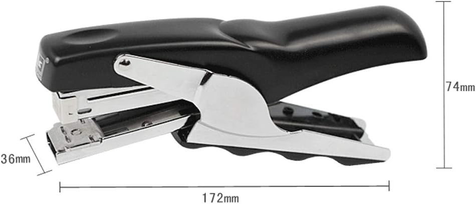 Stapler with 1000 Staples-Plier Stapler Save 60% Power,Good for Stapling at Home School or Warehouse (Black Plier Stapler)