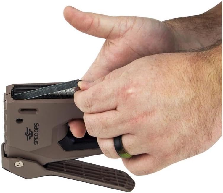 Spec Ops Tools Heavy Duty Staple Gun for Construction & Roofting, Reduced Effort, Compatible with 1/4" to 9/16" Staples and 18-Gauge Brads