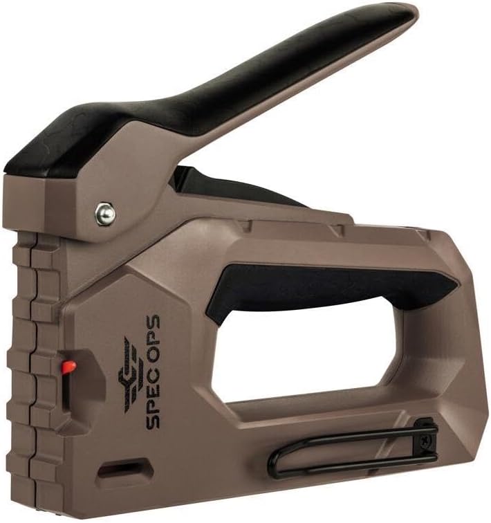 Spec Ops Tools Heavy Duty Staple Gun for Construction & Roofting, Reduced Effort, Compatible with 1/4" to 9/16" Staples and 18-Gauge Brads
