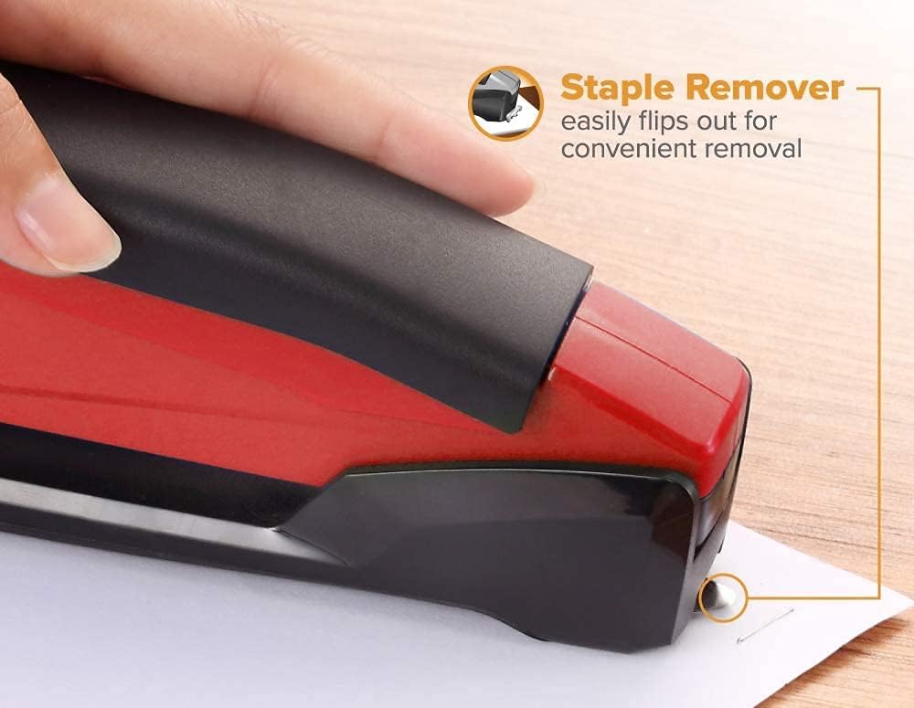 Bostitch Stapler - InPower, One Touch Heavy Duty Red Office Stapler