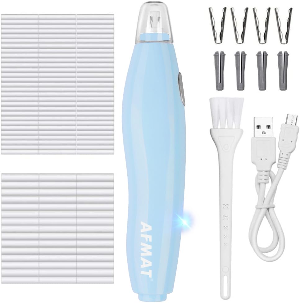 Electric Eraser, 140 Eraser Refills, Electric Pencil Eraser Rechargeable for Artists, Electric Erasers for Drafting, Drawing, Painting, Sketching, Architectural Plans, Detailer Tool-Blue