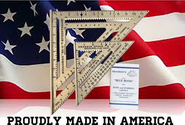 SWANSON Tool Co., Inc SW1201K Value Pack 7 inch Speed Square and Big 12 Speed Square (without layout bar) ships with Blue Book