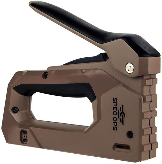 Spec Ops Tools Heavy Duty Staple Gun for Construction & Roofting, Reduced Effort, Compatible with 1/4" to 9/16" Staples and 18-Gauge Brads