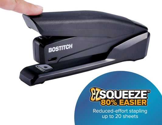 Bostitch Executive 3 in 1 Stapler, 20 Sheet, Staple Remover, Black
