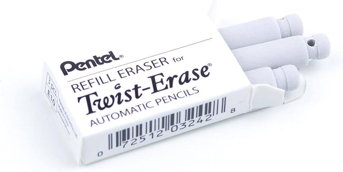 Pentel Refill Erasers Twist-Erase Series Pencils - Pack of 36 (E10)
