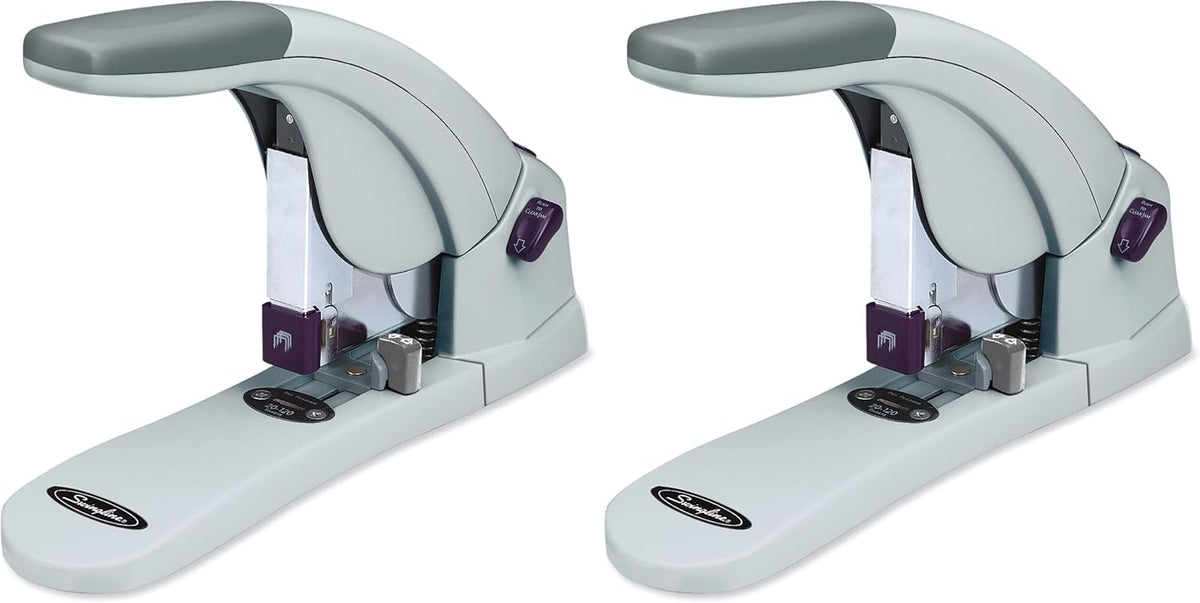 Swingline Heavy Duty Stapler, 120 Sheet Capacity, LightTouch, Jam Free, Reduced Effort, Anti-Microbial, Metal, Gray (90010)