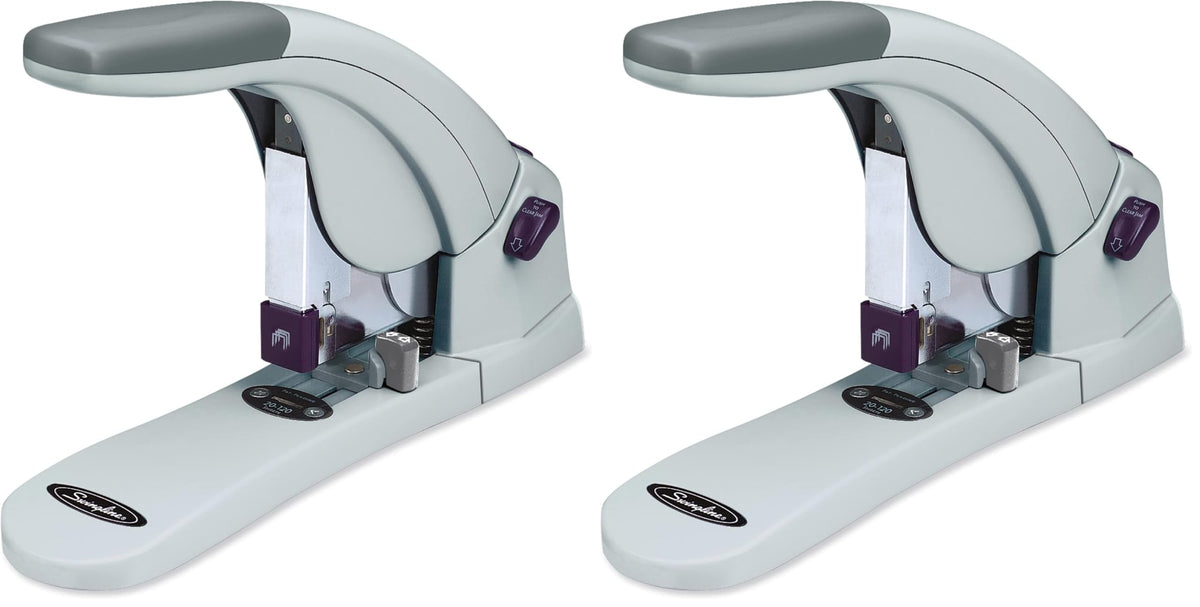 Swingline Heavy Duty Stapler, 120 Sheet Capacity, LightTouch, Jam Free, Reduced Effort, Anti-Microbial, Metal, Gray (90010)