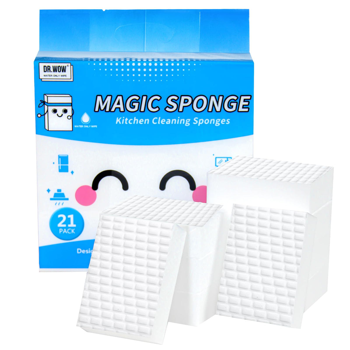 Extra-Thick Melamine Sponge Erasers, 50 Count, 3.94 x 2.76 x 1.18 in