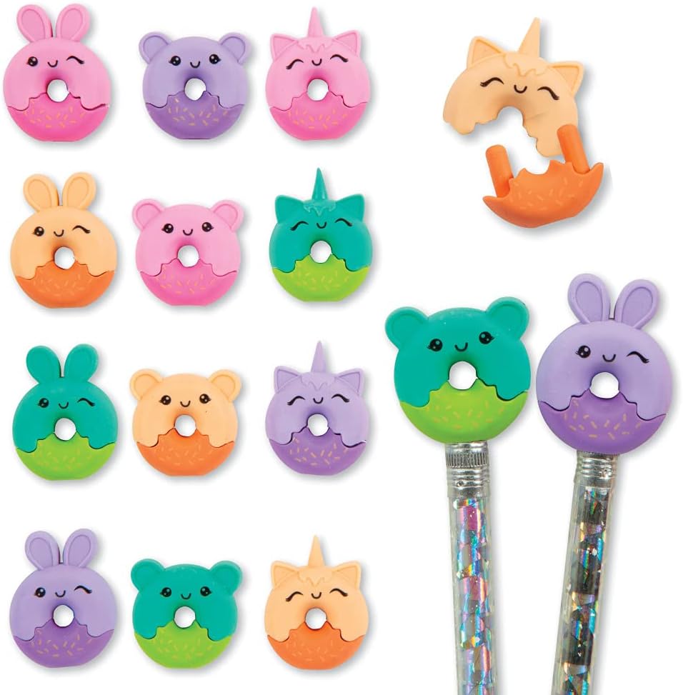 Raymond Geddes Donut Pencil Top Erasers (Pack of 48)