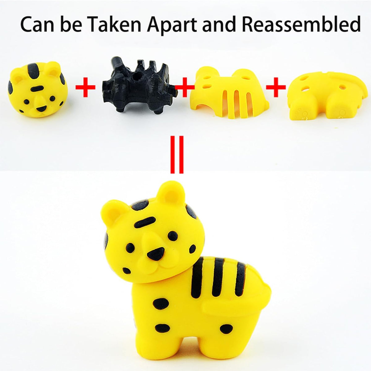 URSKYTOUS 60Pcs Animal Erasers Desk Pets for Kids,Classroom Prizes