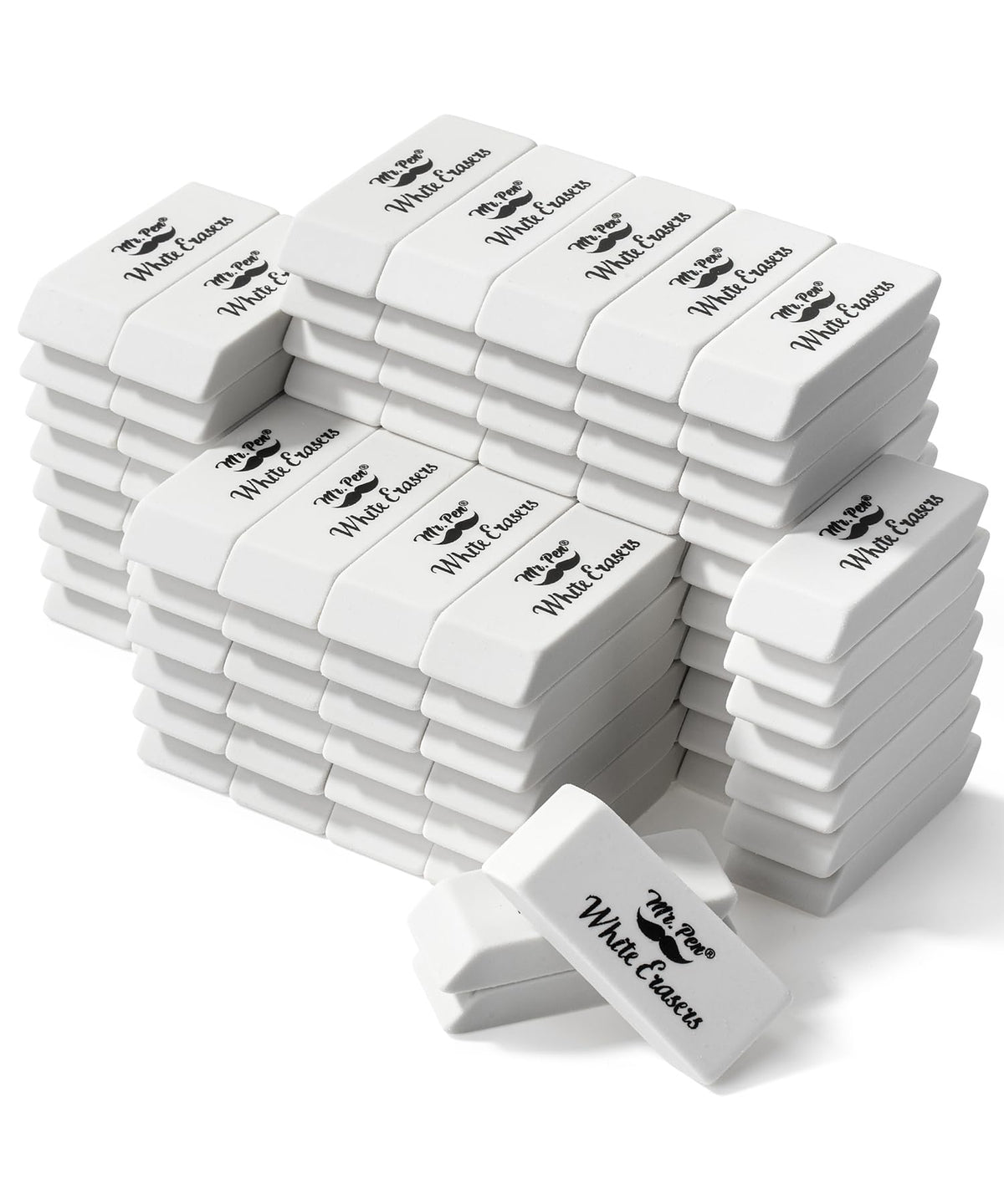 Mr. Pen- Pink Pencil Eraser Bulk, 48 Pack