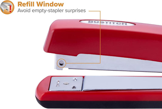 Bostitch Professional All-Metal Executive Stapler, 20 Sheet Capacity, Red