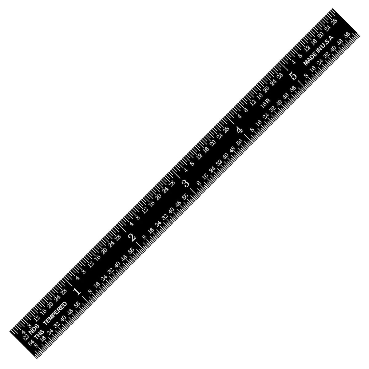 PEC Tools Stainless Steel Ruler Set (6"+12"), High-Contrast Machinist Ruler with Markings 1/32", 1/64", 1/50" and 1/100", Made in USA