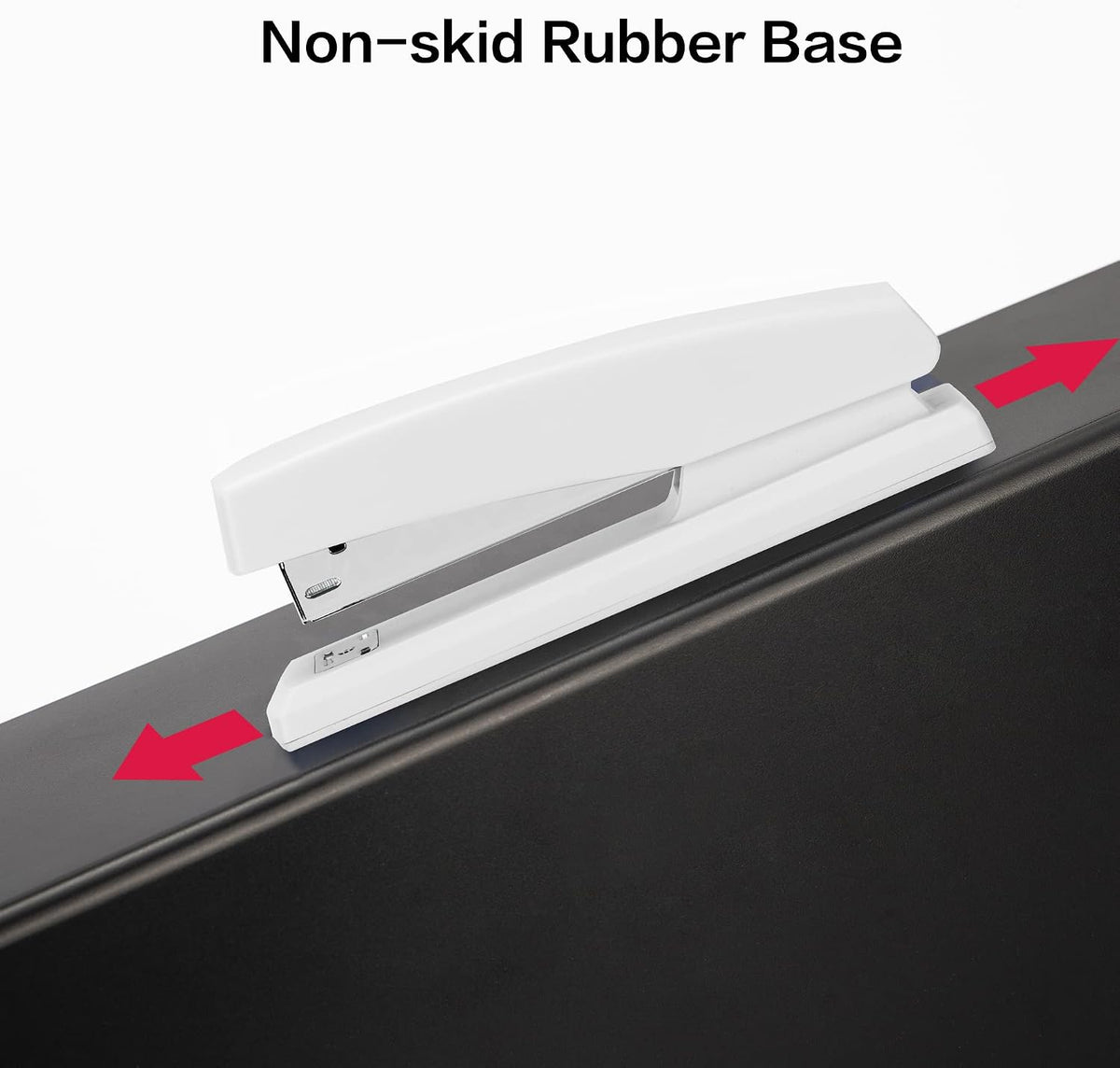 Deli Stapler, 2000 Staples and 2 Staple Removers, 2 Pack, White