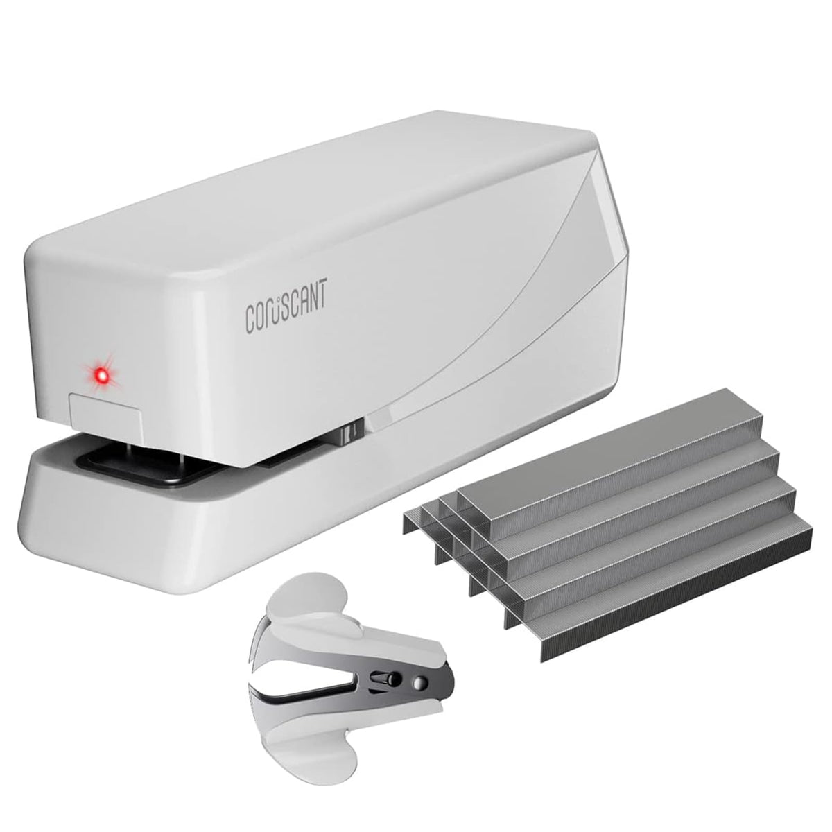 Coruscant Electric Stapler, Automatic Stapler, Heavy Duty，25 Sheet, Store 210 Staples，Includes 2000 Staples and 1 Staple Remover. Electric Desktop AC or Battery Powered for Home/Office Use