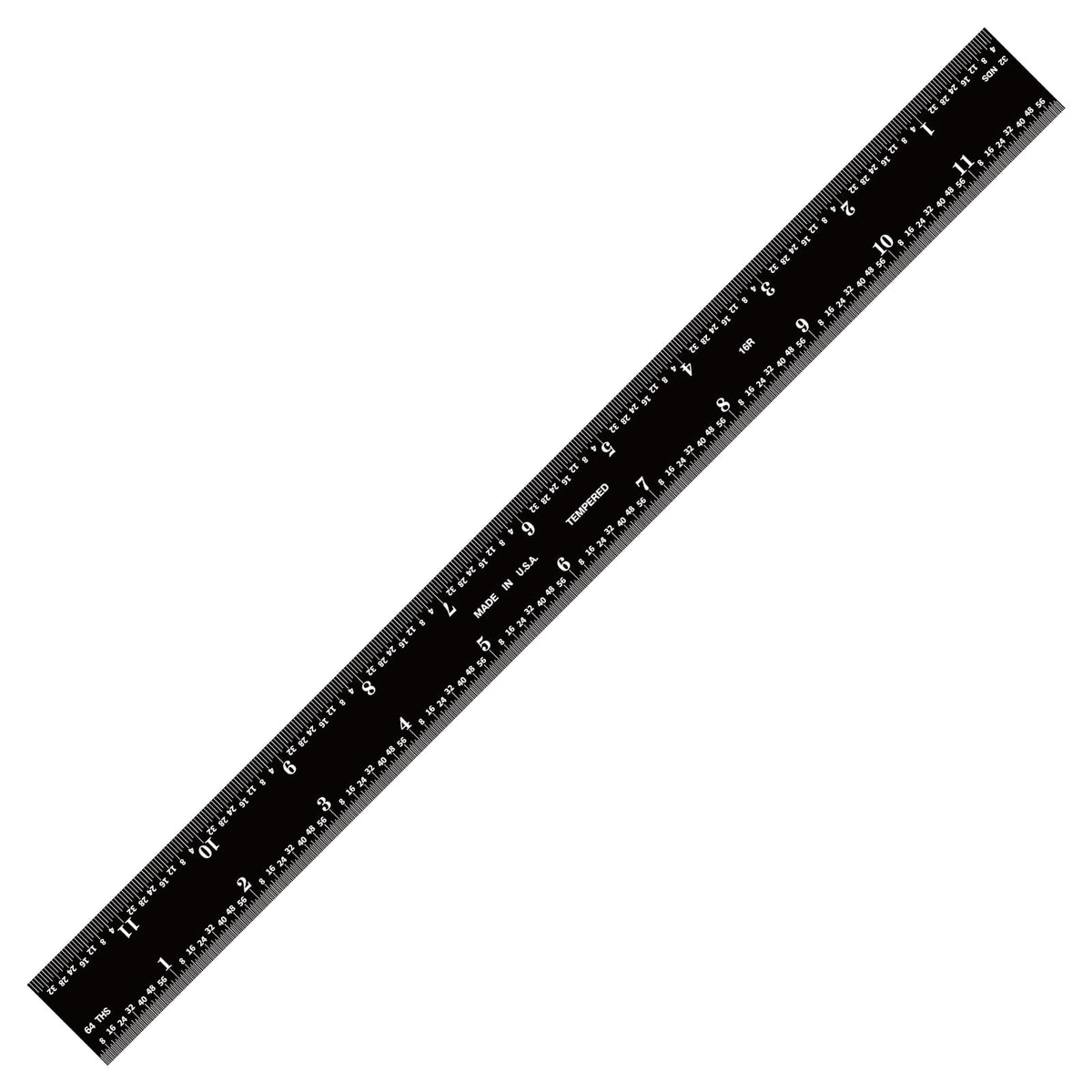 PEC Tools Stainless Steel Ruler Set (6"+12"), High-Contrast Machinist Ruler with Markings 1/32", 1/64", 1/50" and 1/100", Made in USA
