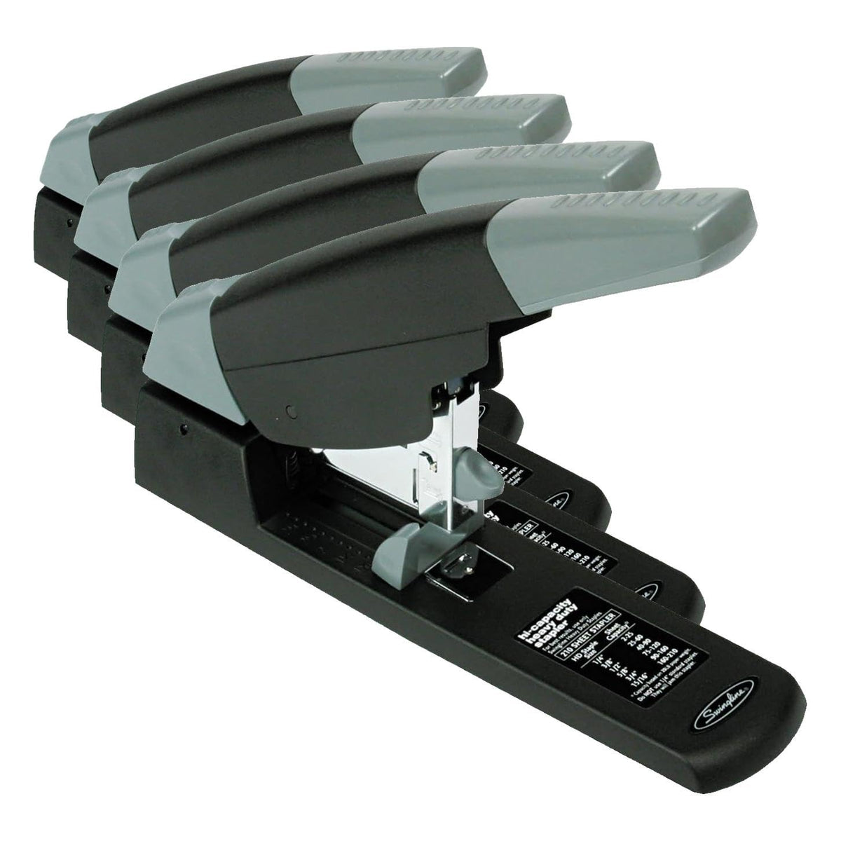 Swingline Heavy Duty Stapler, 120 Sheet Capacity, LightTouch, Jam Free, Reduced Effort, Anti-Microbial, Metal, Gray (90010)