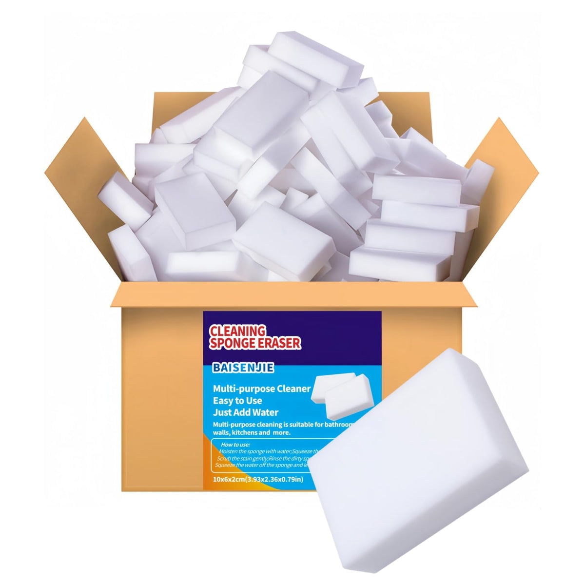 Magic Sponges Cleaning Eraser,50 Pack Melamine Sponge Cleaning Pads in Bulk