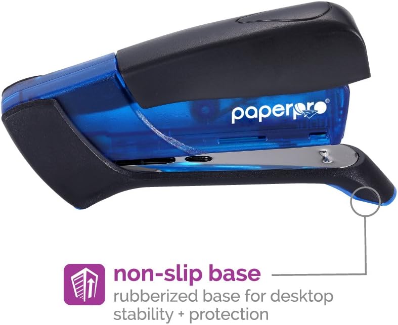PaperPro Compact Classic Stapler, 15 Sheet, 80% Easier Stapling, Blue