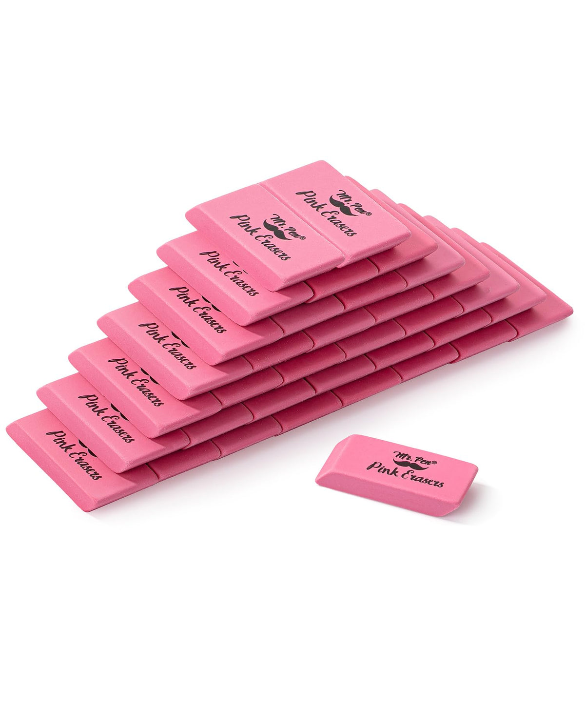 Mr. Pen- Pink Pencil Eraser Bulk, 48 Pack
