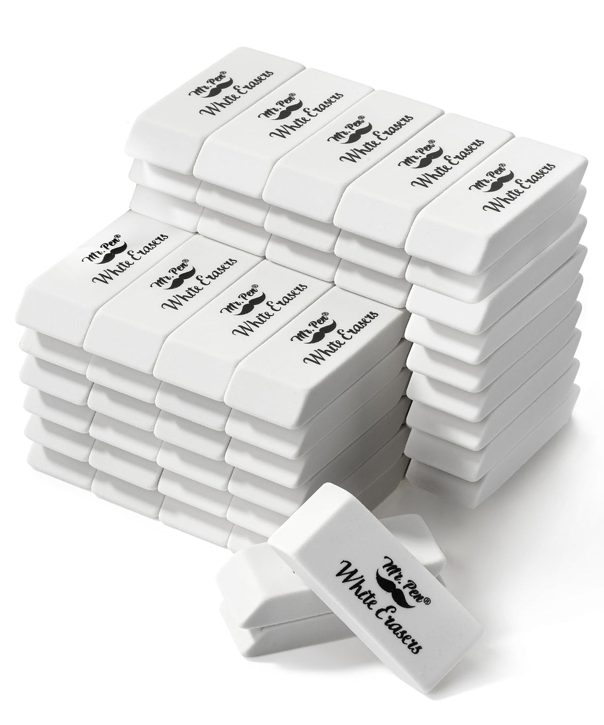 Mr. Pen- Pink Pencil Eraser Bulk, 48 Pack