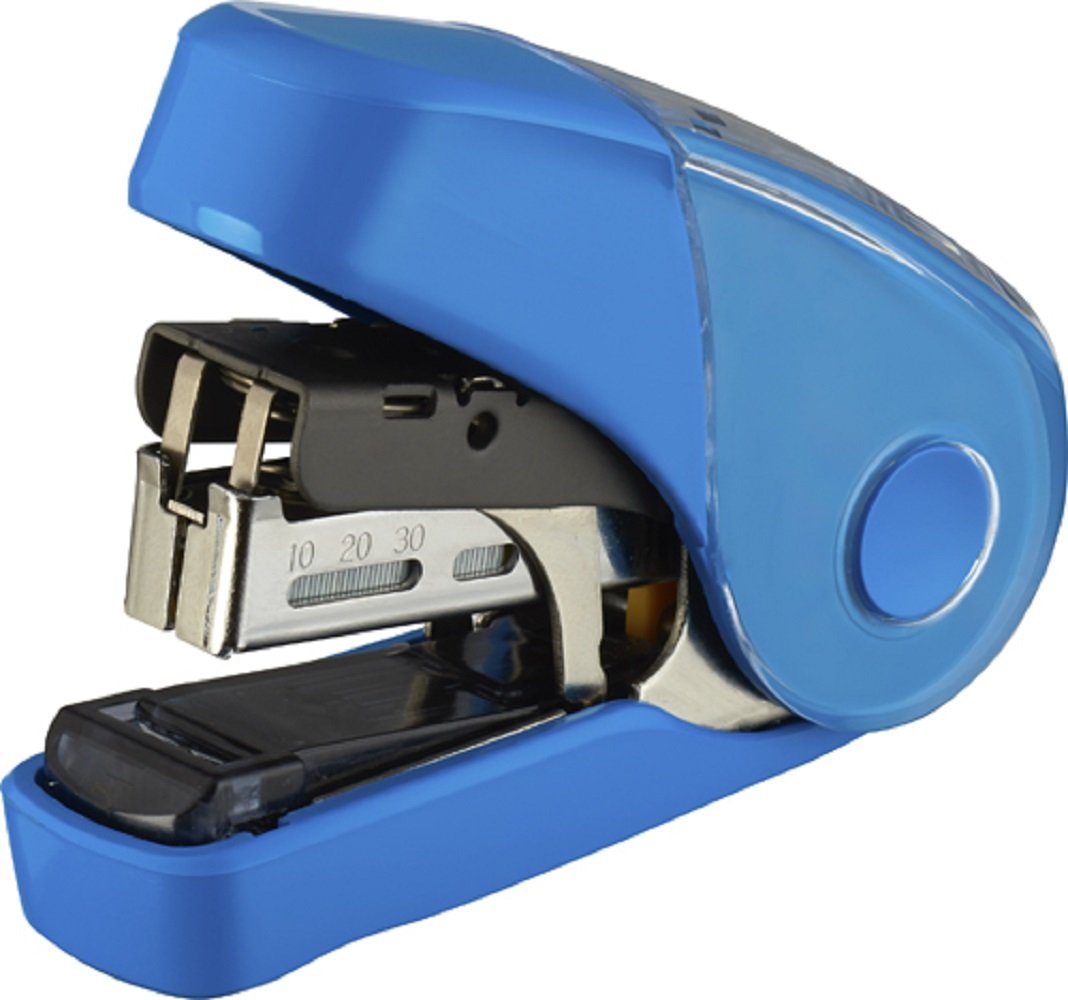 Max HD-10FL3K/LG Sakuri-Flat Stapler, Holds 100 Spare Needles, Yellow-Green