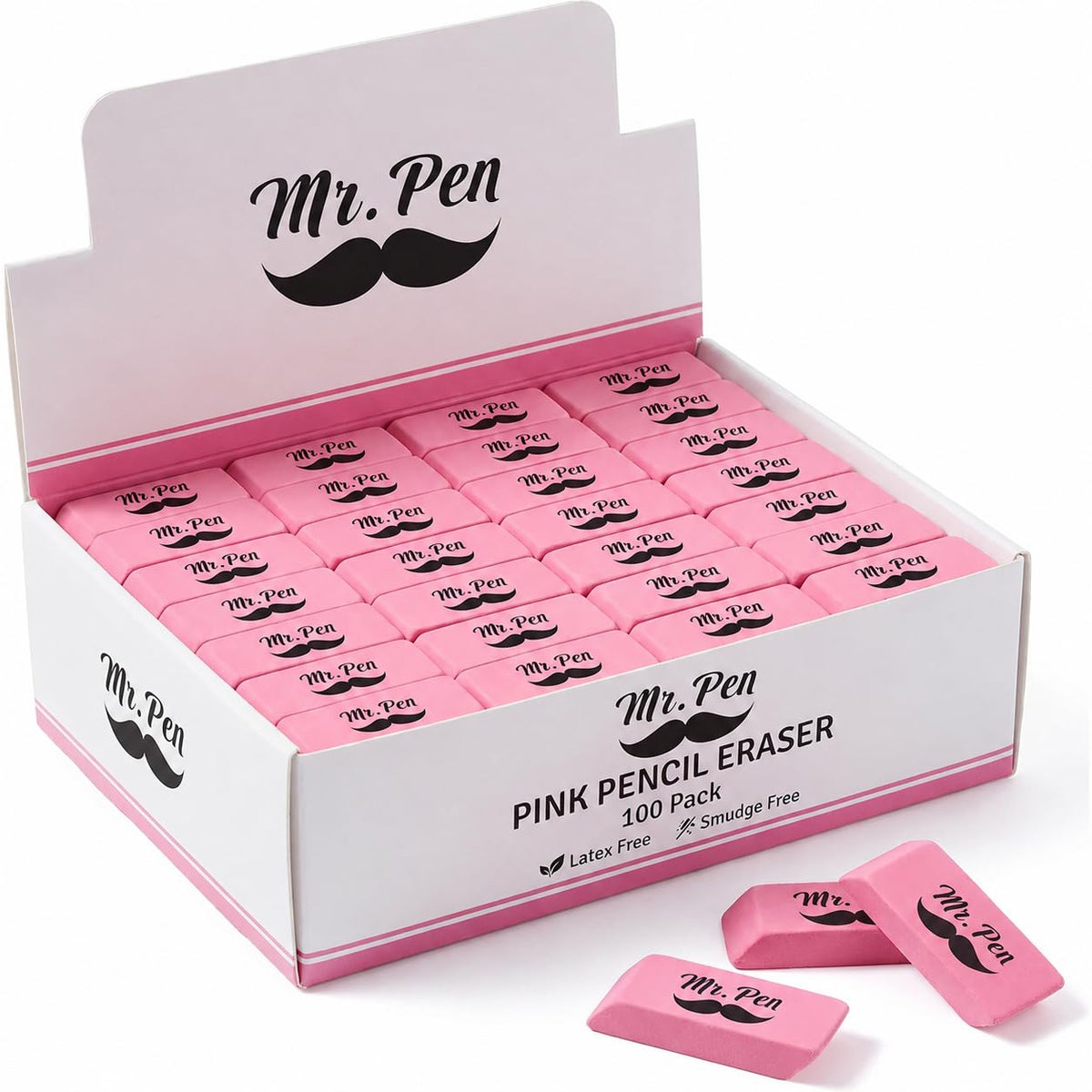 Mr. Pen- White Pencil Erasers Bulk, 36 Pack