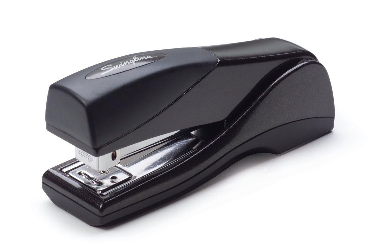 Swingline Stapler, Jam Free, Optima Grip Compact Size, Ergonomic Cushion, Metal, 25 Sheet Capacity, Silver (87816)