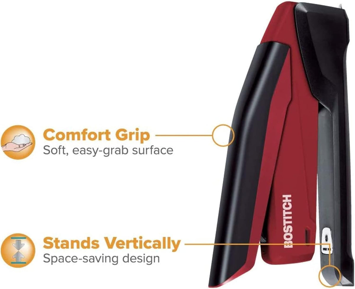 Bostitch Stapler - InPower, One Touch Heavy Duty Red Office Stapler