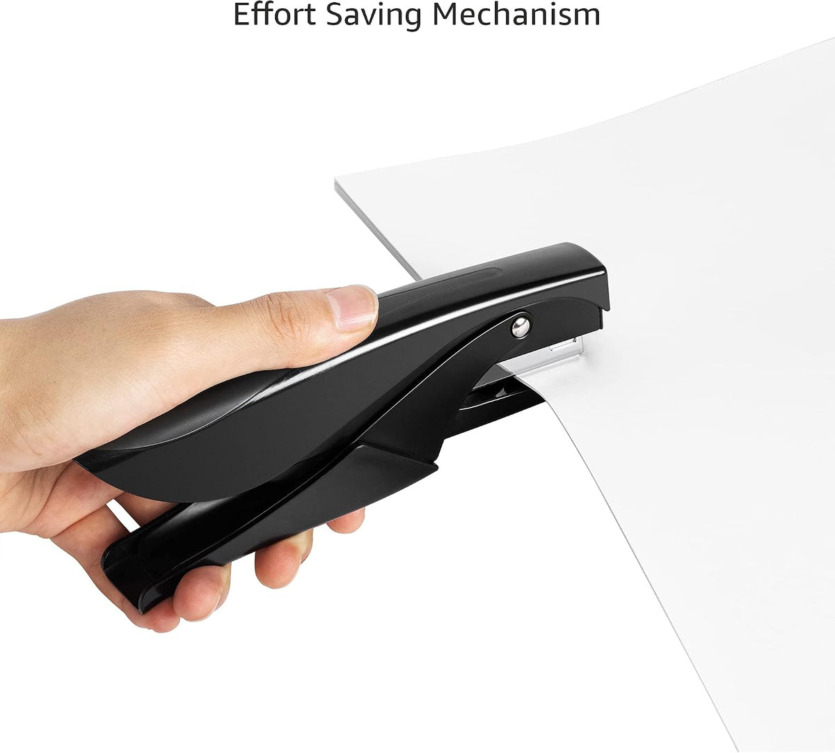 Amazon Basics Effortless Handheld Plier Stapler, 25 Sheet Capacity, Heavy Duty, Black