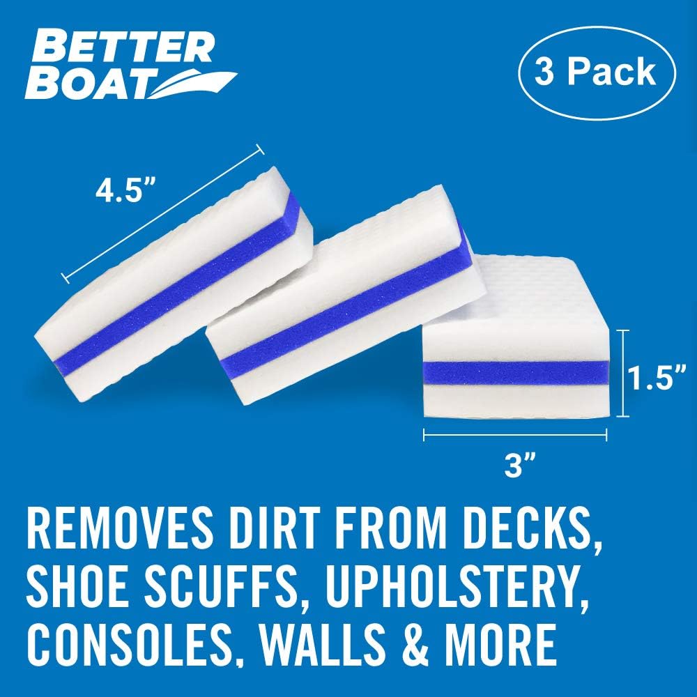 Boat Erasers by Better Boat, Cleaning Sponge for Scuff Marks and Grime