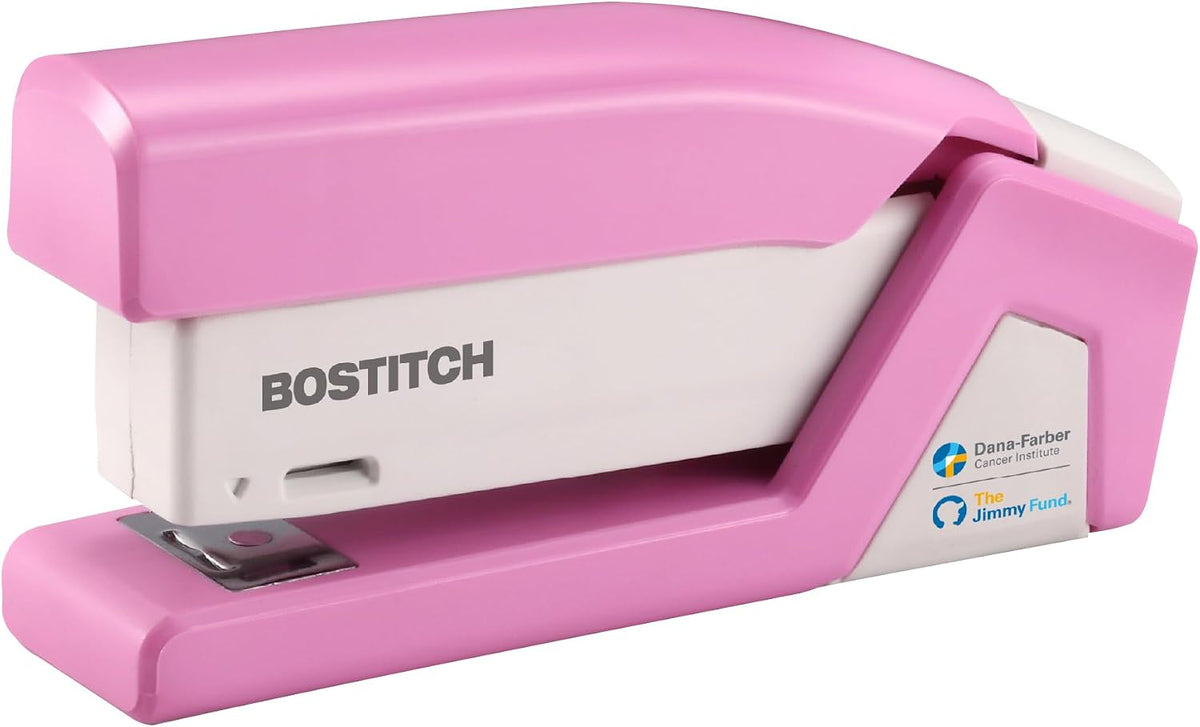 Bostitch Office InCourage Spring-Powered Compact Stapler, 3-in-1, Plastic, Half Strip, 20 Sheet Capacity, BCA Pink (1588)