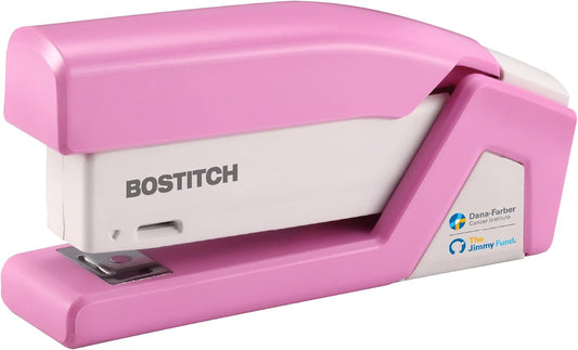Bostitch Office InCourage Spring-Powered Compact Stapler, 3-in-1, Plastic, Half Strip, 20 Sheet Capacity, BCA Pink (1588)