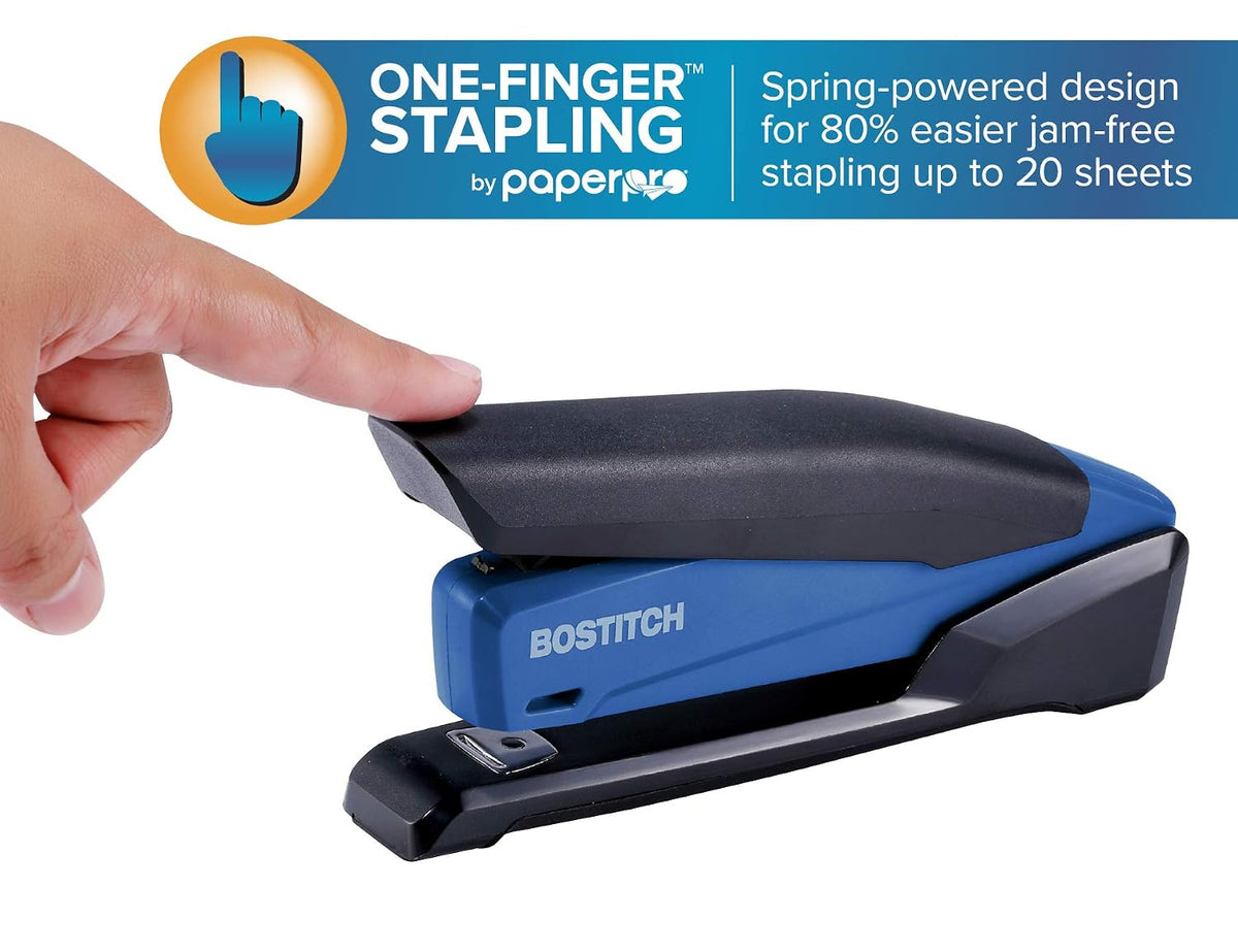 Bostitch Executive 3 in 1 Stapler, 20 Sheet, Staple Remover, Navy Blue