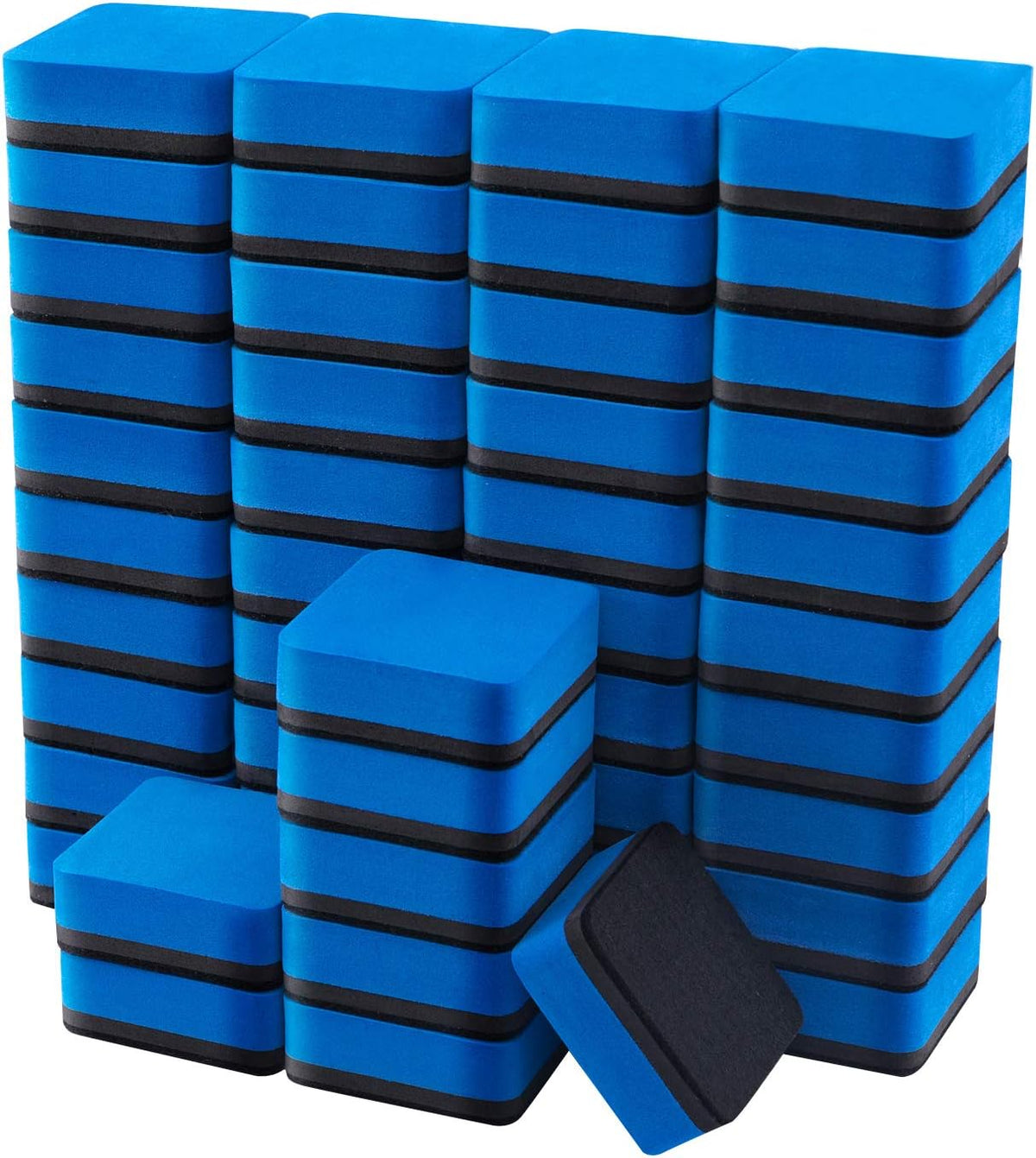 Favourde 48 Pack Magnetic Whiteboard Dry Erase Erasers for Classroom School