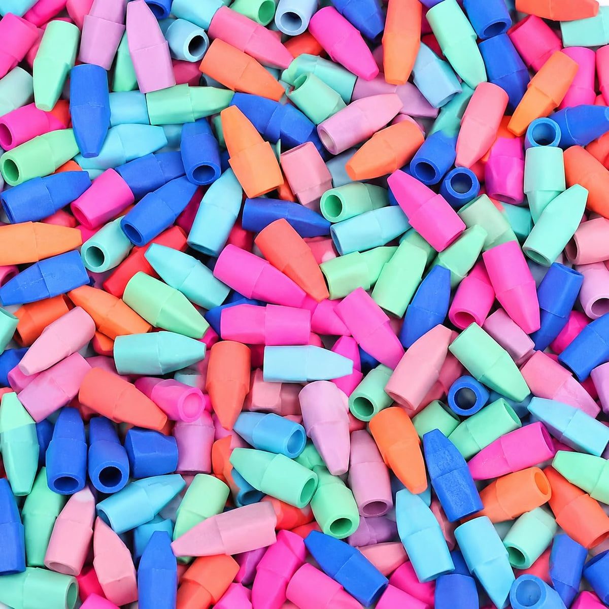 PRALB 1000PCS Pencil Top Eraser Bulk Caps for Pencils,Chisel Shape Erasers Toppers for Party Favors Games Prizes, Pencil Top Erasers Cap for Home School Classroom Office
