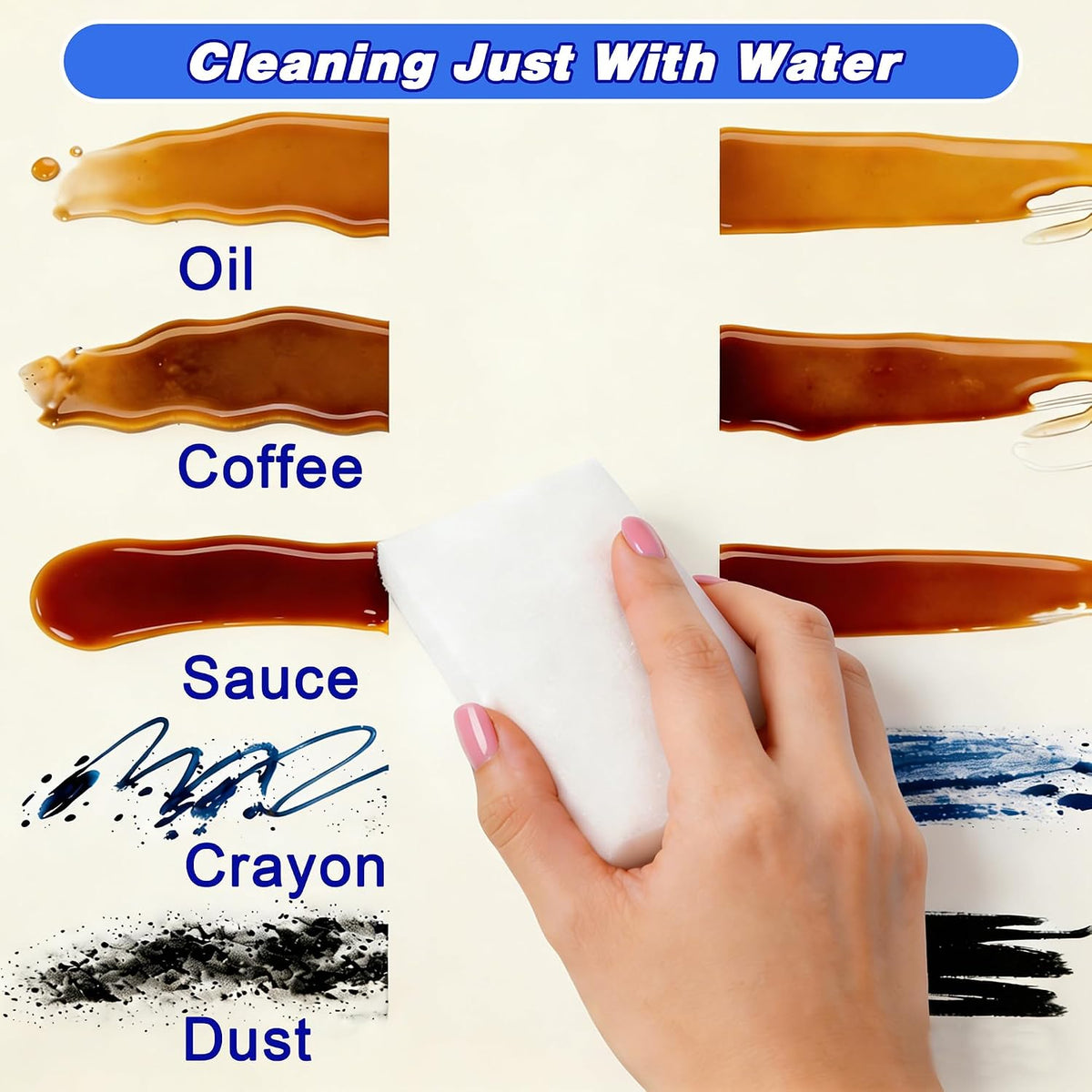 100 Pack Magic Cleaning Sponge Erasers, Non-Scratch Melamine Sponges Bulk