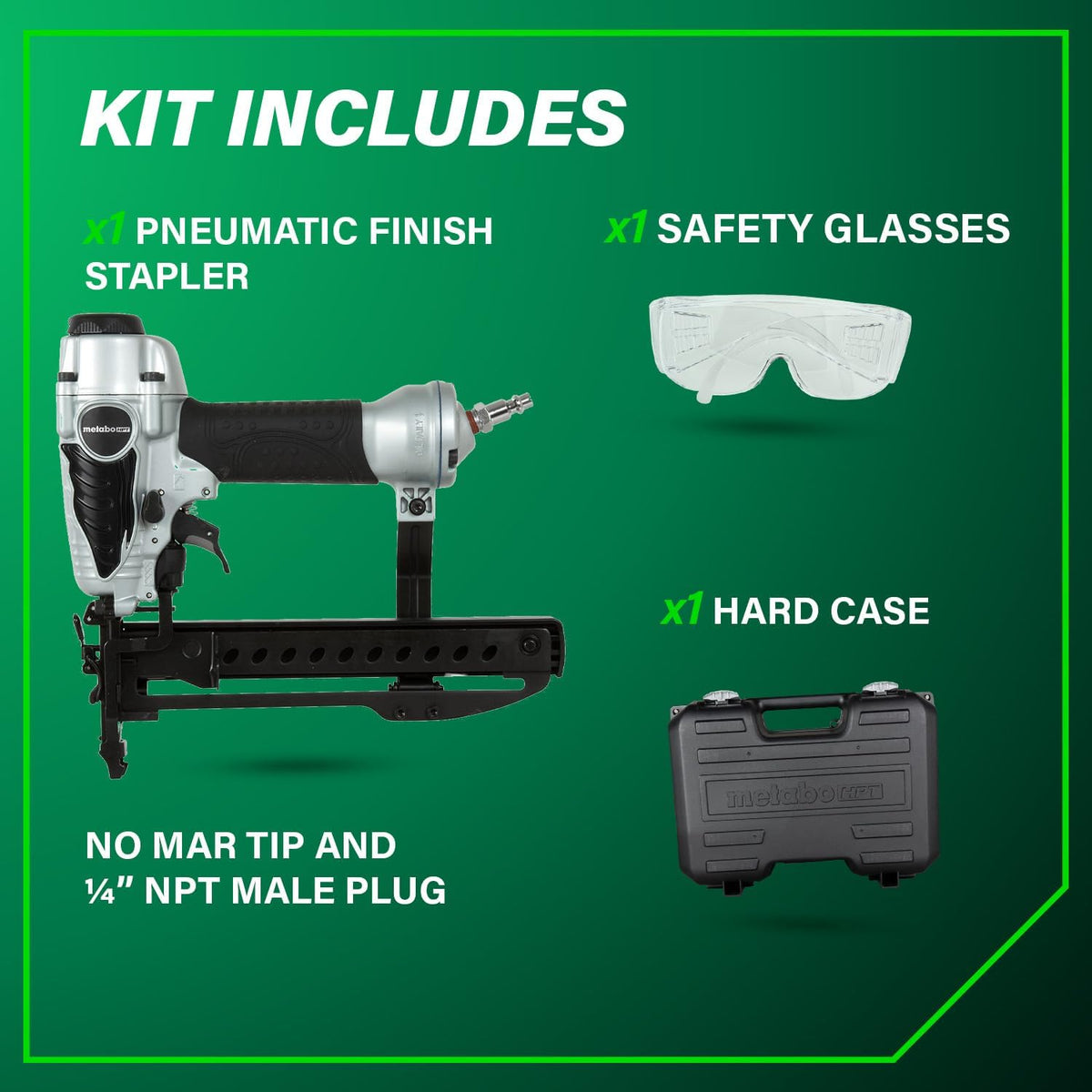 Metabo HPT Narrow Crown Stapler, 18 Gauge Pneumatic, N3804AB3