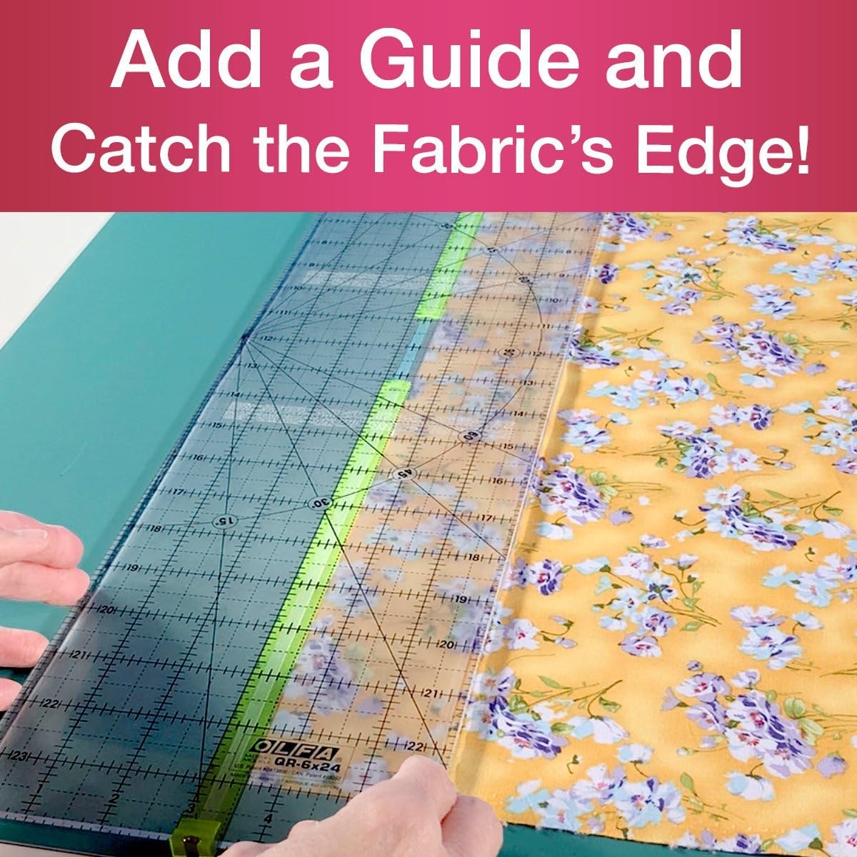 Guidelines4Quilting Quilt Ruler Upgrade Kit for 12 Inch and 24 Inch Rulers, Cut Accurate Strips and Squares Even in 1/8 Inch Increments with No Fabric Waste, Non-Slip, Left-Hand Friendly, Made in USA
